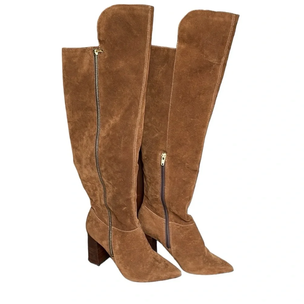 Lia Line Thick Heel Over Knee Boot